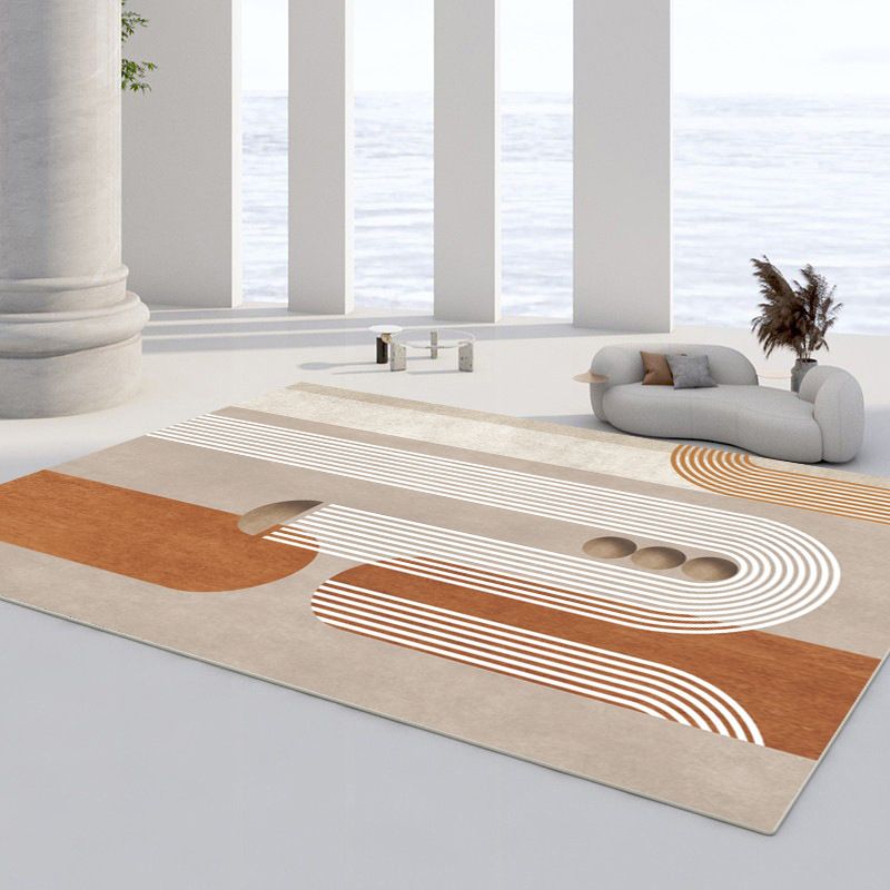Modern Area Tapijt Leisure Binnen Truug Polyester Stain Resistant Area Teken voor woonkamer