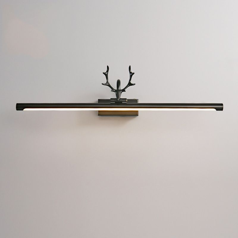 Linear 1-Light Wall Mounted Light Fixture Modern Style Brass Vanity Lighting Ideas