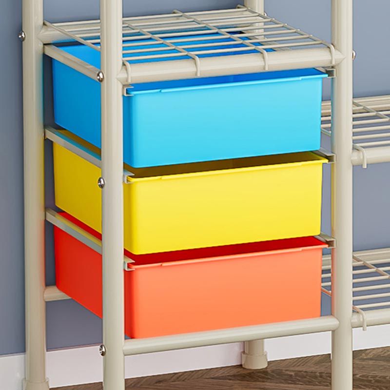 Contemporary Wardrobe Armoire Steel Adjustable Shelves Wardrobe Closet for Bedroom