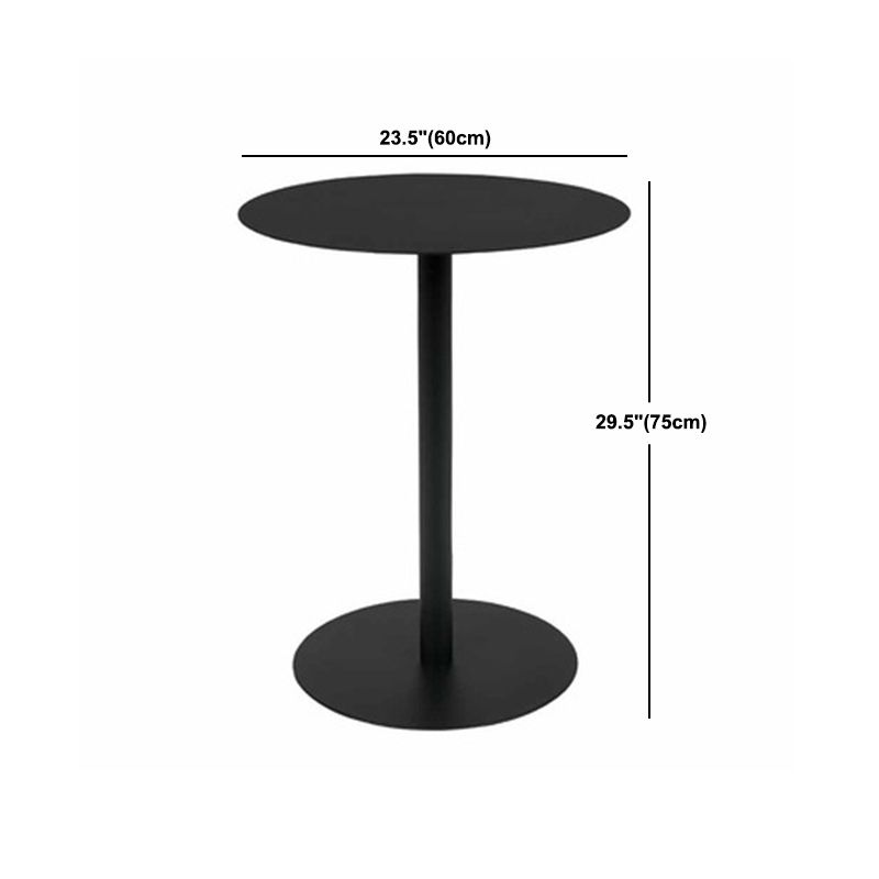 Medieval Modern Style Pedestal Base Round/square Metal Table Black Side Table