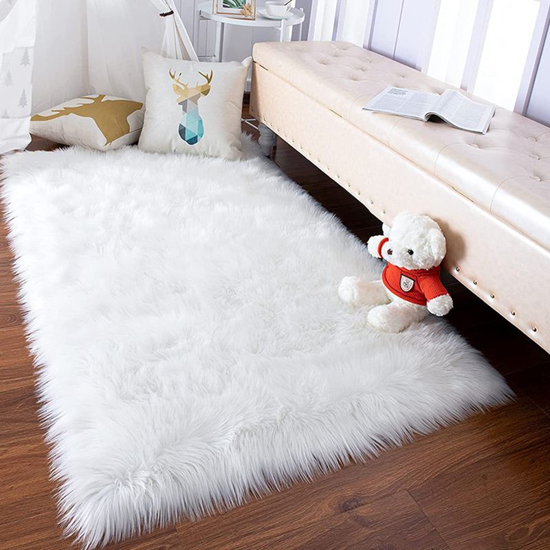 Comfort Shag Area Rug Calming Solid Polypropylene Carpet Easy Care Washable Rug for Living Room