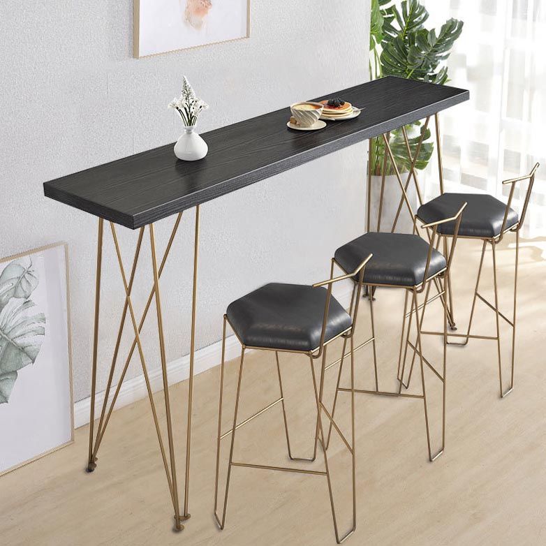 Glam 1/2/3/4 Pieces Reclaimed Wood Bar Table Set Rectangular Counter Set for Home Use