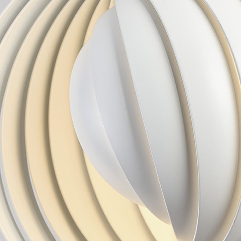 Modern Style Hanging Lamp Creative Metal Pendant Light in White for Corridor Bedroom
