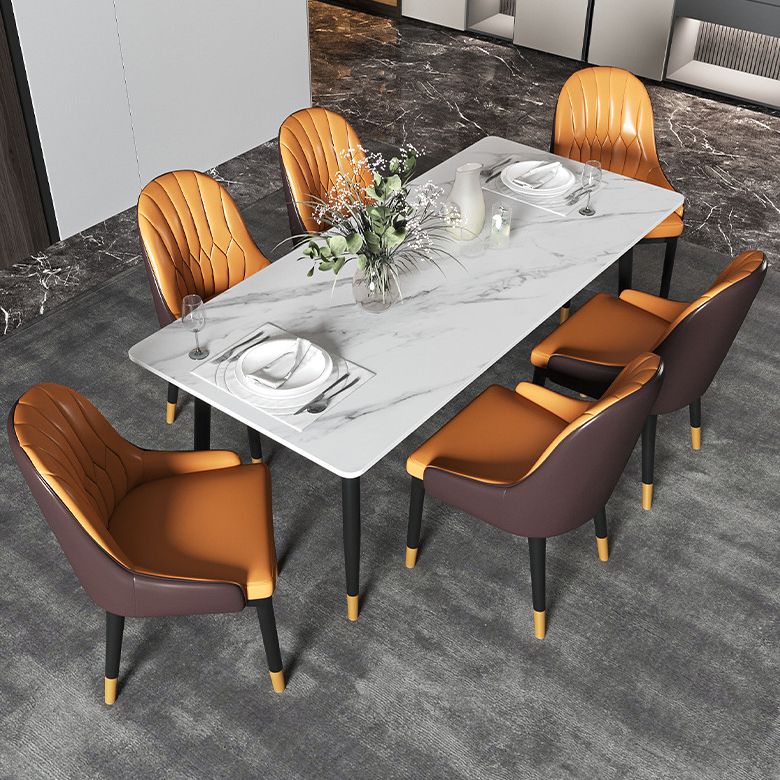 Modern Metal Dining Room Set 1/2/5/7 Pieces Dining Furniture Set