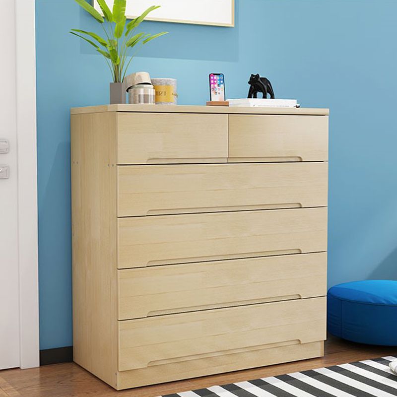 18" D Bedroom Wooden Storage Chest Dresser Modern Storage Chest with Drawers