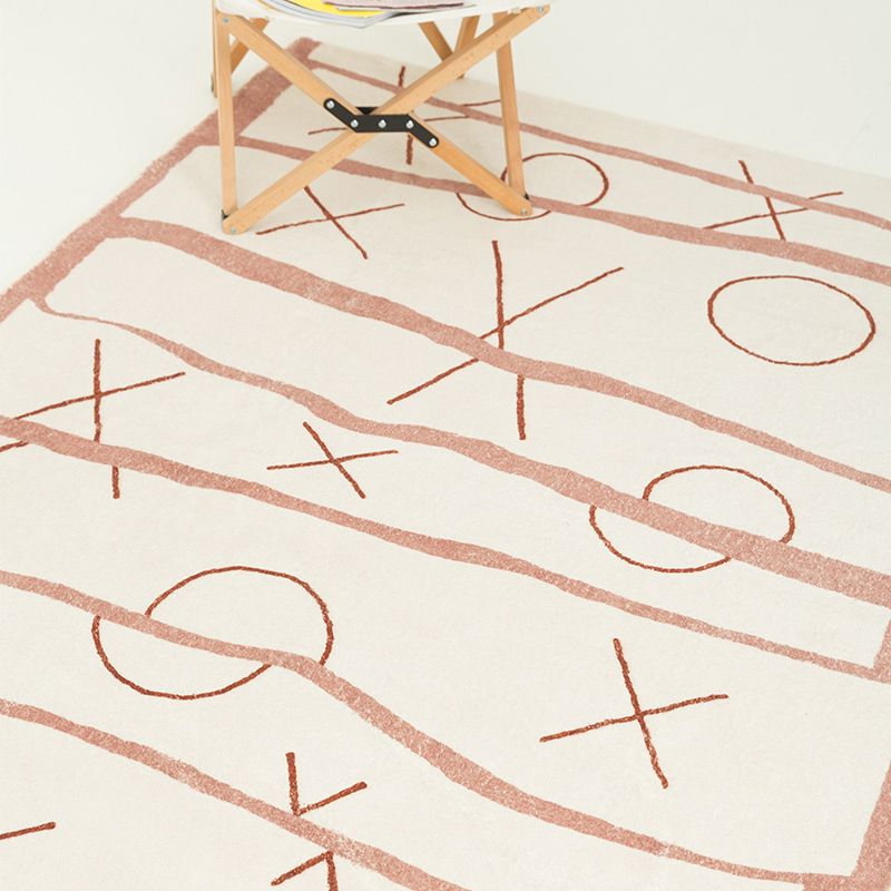 Abstract Pattern Rug Living Room Simple Style Carpet Polyester Washable Area Rug