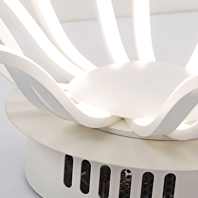 Pétale Salon Plafonnier Éclairage Acrylique Moderne LED Plafonnier Luminaire en Blanc
