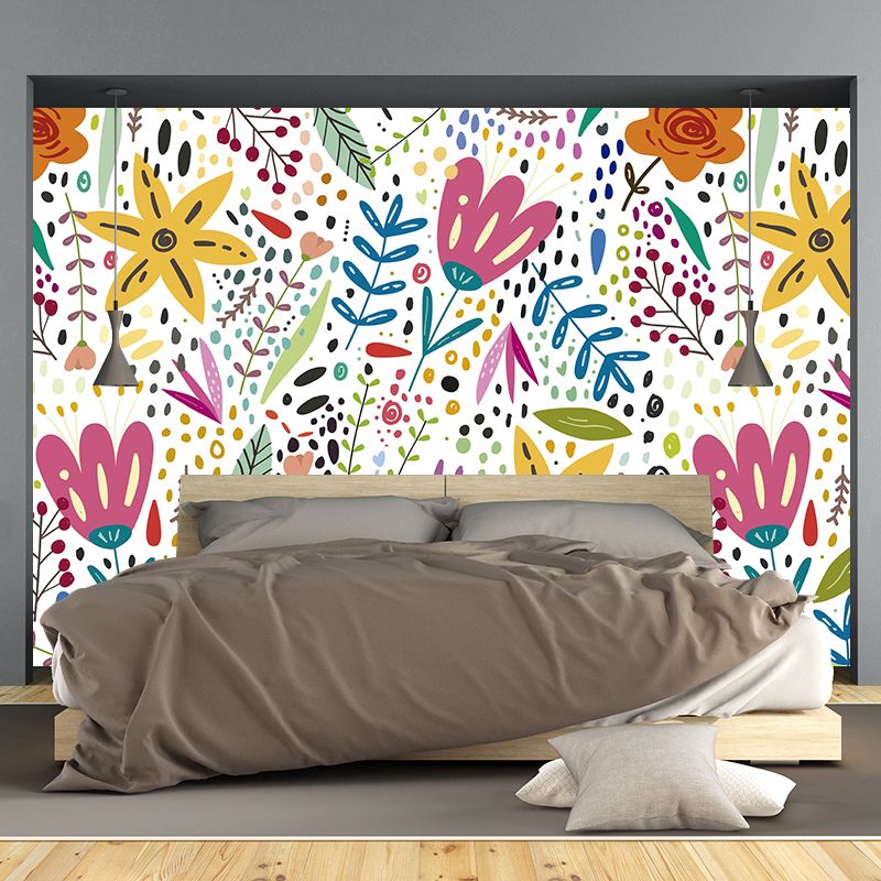 Horizontal Illustration Tropical Plant Mural Eco-friendly Wallpaper Home Decor