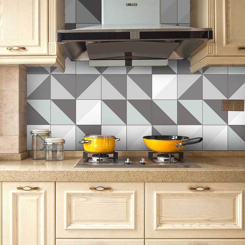 Contemporary Geometric Wallpaper Panels Grey Pick Up Sticks Wall Decor for Dorm Room