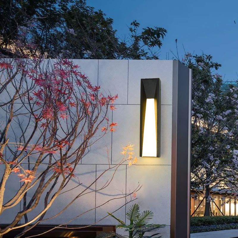 Rechteckige Acryl -LED -Leuchterleuchten minimalistische Flush -Montier -Wandleuchte für den Innenhof