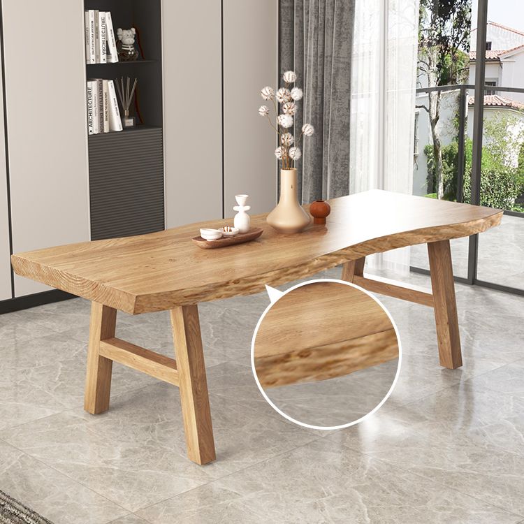 Modern 1/2/3/5/6 Pieces Rectangle Dining Set Solid Wood Dining Table with Chairs