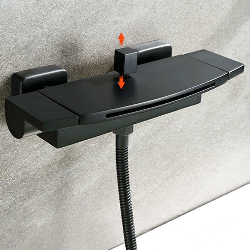 Wall Mounted Bath Faucet Solid Color Waterfall Bathroom Faucet