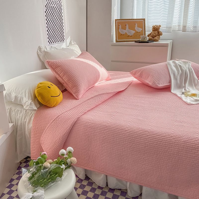 Cotton Bed Sheet Set Solid Color Basic Fitted Sheet for Bedroom