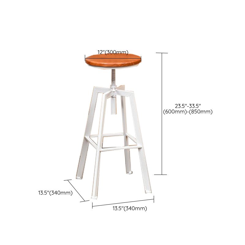 Industrial Metal Bar Stool Swivel Adjustable Height Patio Bar Stool