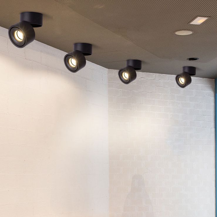 Cilindervormige LED-plafondlamp Modern aluminium 1-lichts inbouw voor eetkamer