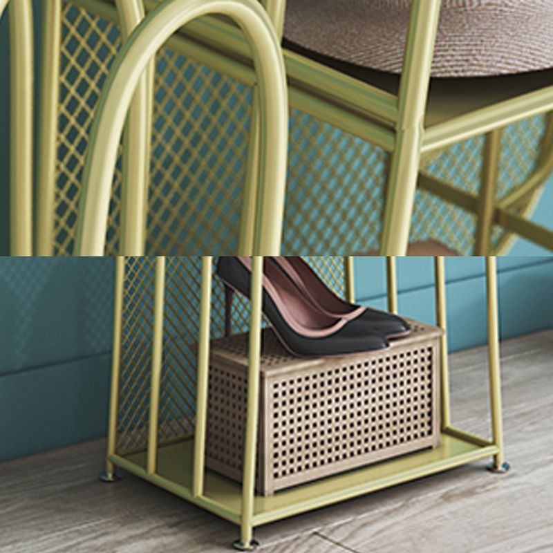 18.1"L Scandinavian Style Standard Bookcase Metal Closed Back Bookshelf