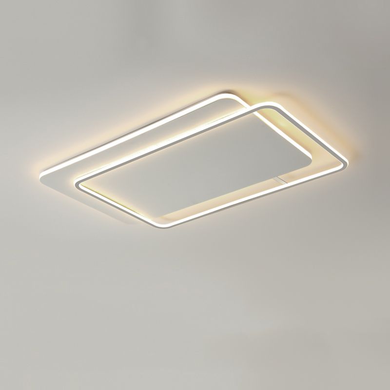 Modern LED Metal Flush Light White Flush Mount Ceiling Light for Living Room