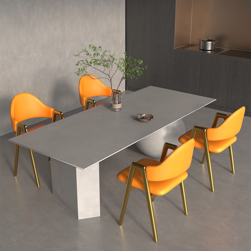 Glam Style Arm Chair 19.3" Wide Open Back Dining Side Chair Set