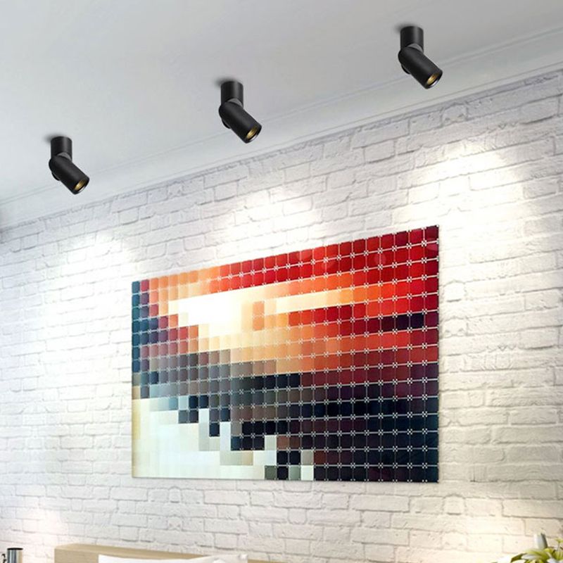 Mini LED Cylindrique Surface Ceiling Lamp Plafond Réglable Réglable