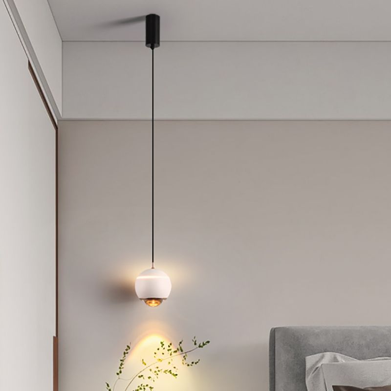 Eigentijdse stijl bolvormige vorm hanglamp metaal 1 lichthangende lamp