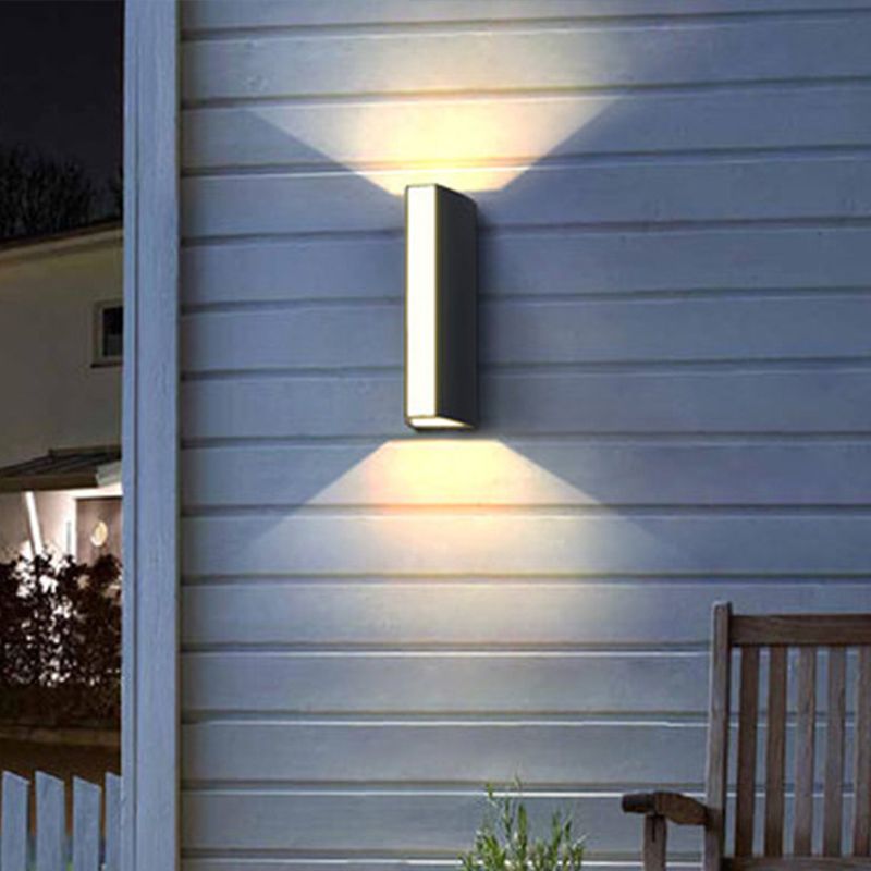 1 Light Rectangle Flush Mount Wall Sconce Modern Metal Wall Light Sconces