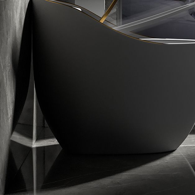 Modern Siphon Jet Toilet Bowl Round Flush Toilet with Seat for Bathroom