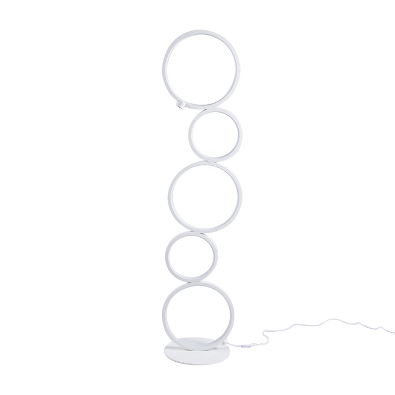 Acrylblasenboden Lesen Lesen modernistische Schwarz/Weiß -LED Stehlampe in warmem/weißem/natürlichem Licht
