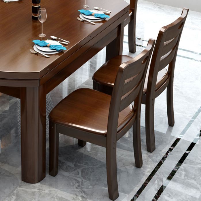 Solid Wood Dining Table Set 1/7 Pieces Dining Set for Kitchen