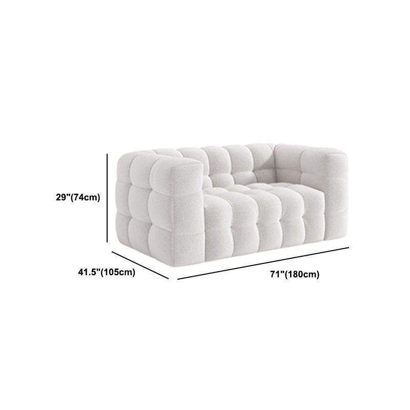 Wool Tuxedo Arm Sofa Contemporary Standard Sofa with Biscuit Back