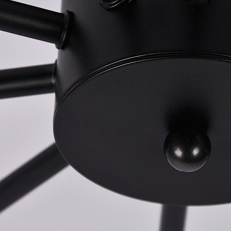 Lampada da soffitto Sputnik a semi-incasso a lampadina nuda in stile industriale creativo, apparecchio da soffitto in ferro laccato