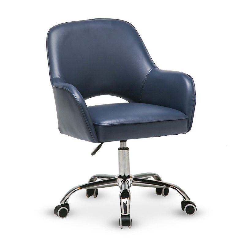 Minimalist Style Upholstered Arm Dining Chairs Open Back Dining Side Chair for Home