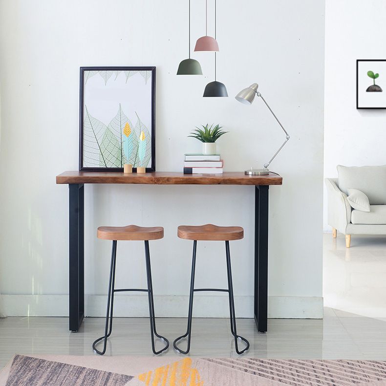 Industrial Solid Wood Counter Set 1/2/3 Pieces Living Room Bar Stool and Table Set