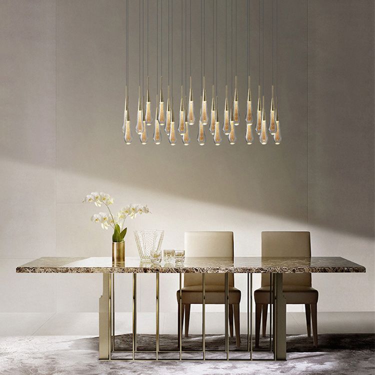 Lampe suspendue à LED en or dans le pendentif en pharmacie de style artistique moderne pour les espaces intérieurs