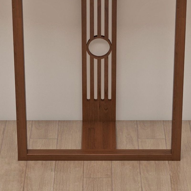 11.8" W Oval Console Table Mid-Century Modern Solid Wood Console