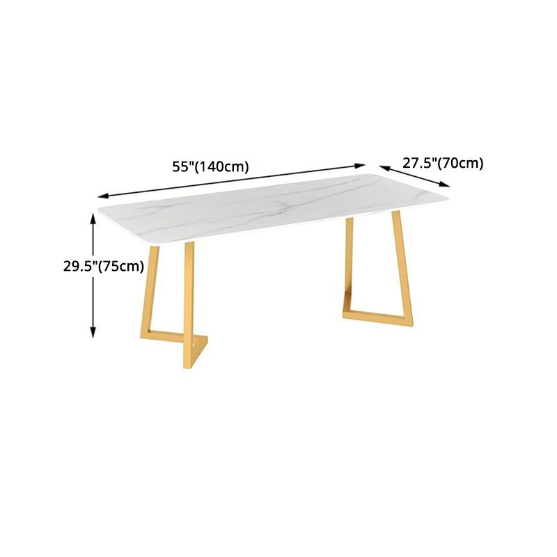 1/2/5/7 Pcs Metal Glam Style Dining Room Set with Rectangle Table Dinette Set