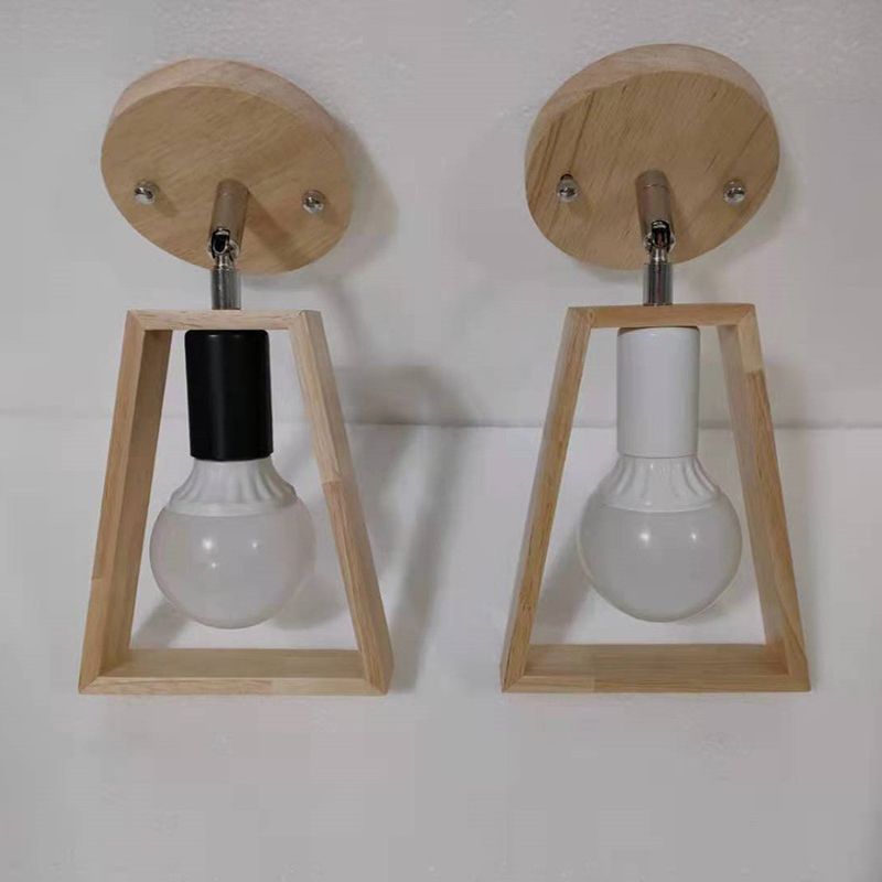 Einstellbare 1 leichte geometrische Wandbeleuchtung mit Holzwandleuchte moderne Holzwandleuchte