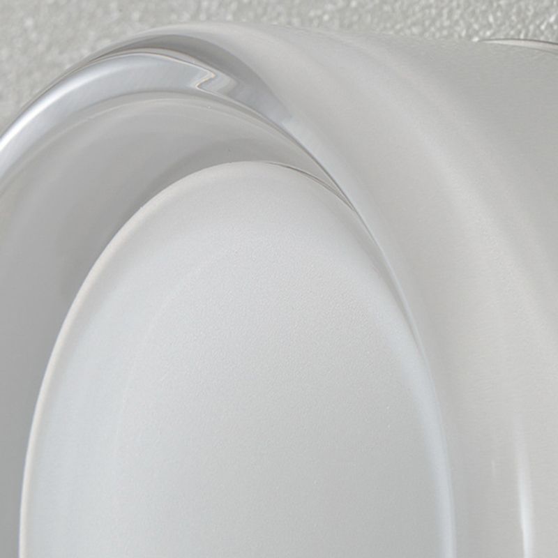 Modernism Single Silver Bathroom Vanity Light Shaded LED Round Bath Bar