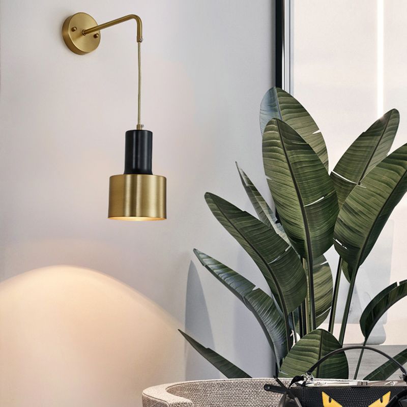 Accesorio de iluminación de pared de cilindro de la sala de estar de metal de estilo nórdico iluminación de pared de la pared