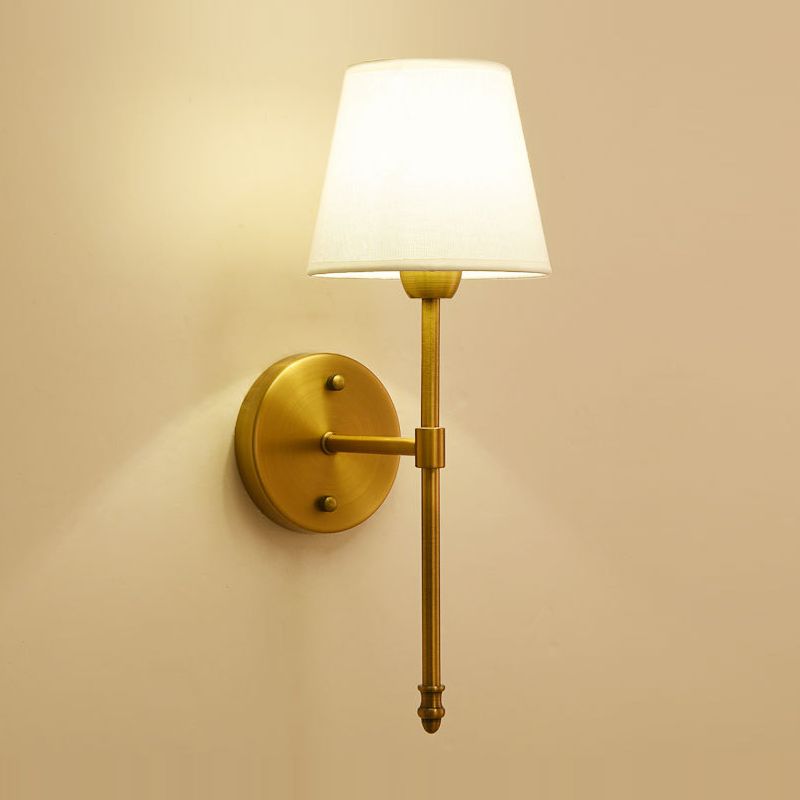 Cone Wall Light Fixtures Modern Metal Wall Sconces in Gold for Living Room