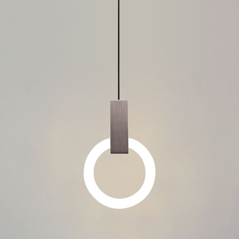 Circle Shape Metal Pendant Lights Modern Style Hanging Lamps