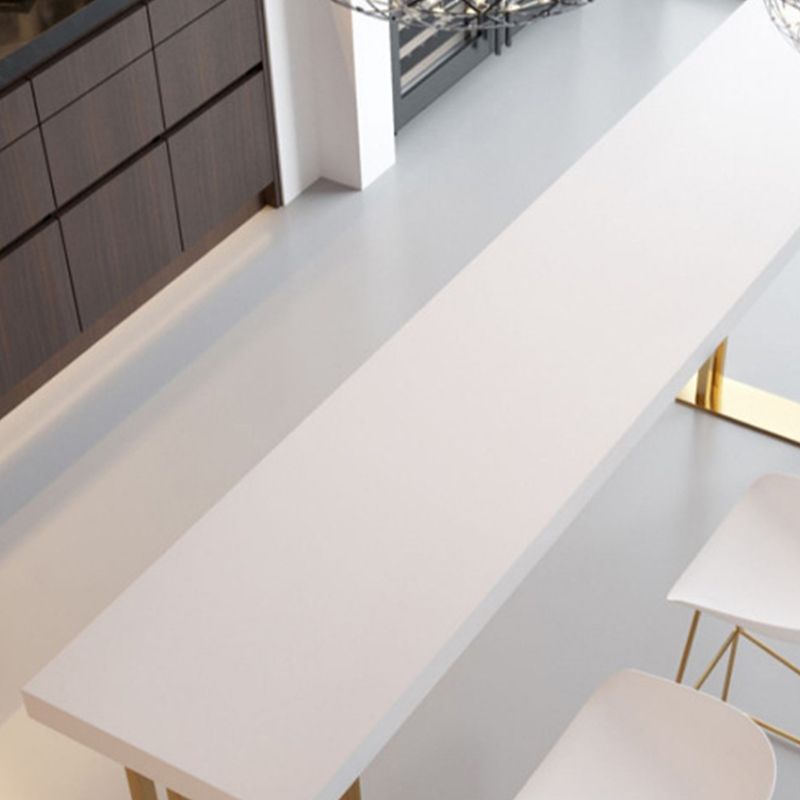 1/2/3 Pieces Modern Rectangle Pub Table Set Solid Wood Counter Table with Backless Stools