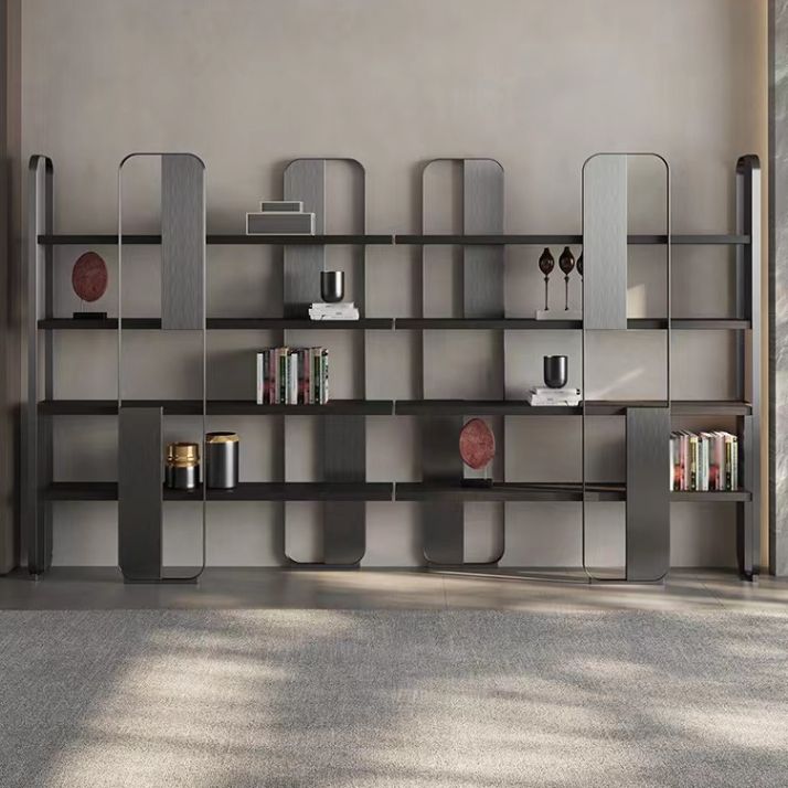 Glam Engineered Wood Bookshelf Standard Open Back Bookcase with Shelves