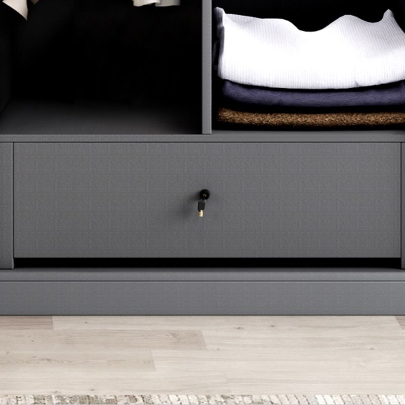 Modern Wooden Wardrobe Cabinet Bedroom Soft Close Doors Armoire