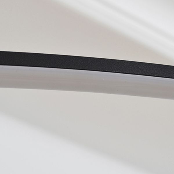 Curved Floor Light Fixtures Modern Style Metal 1 Light Floor Light