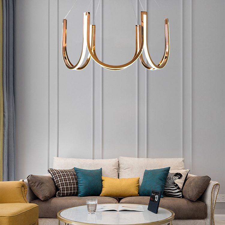 Éclairage suspendu en métal en U simple LED PRENDANT PRENDANT