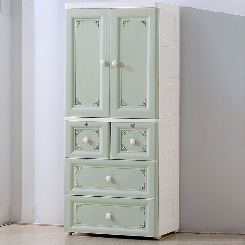 Contemporary Style Wardrobe Plastic Bedroom Wardrobe Closet With Lock