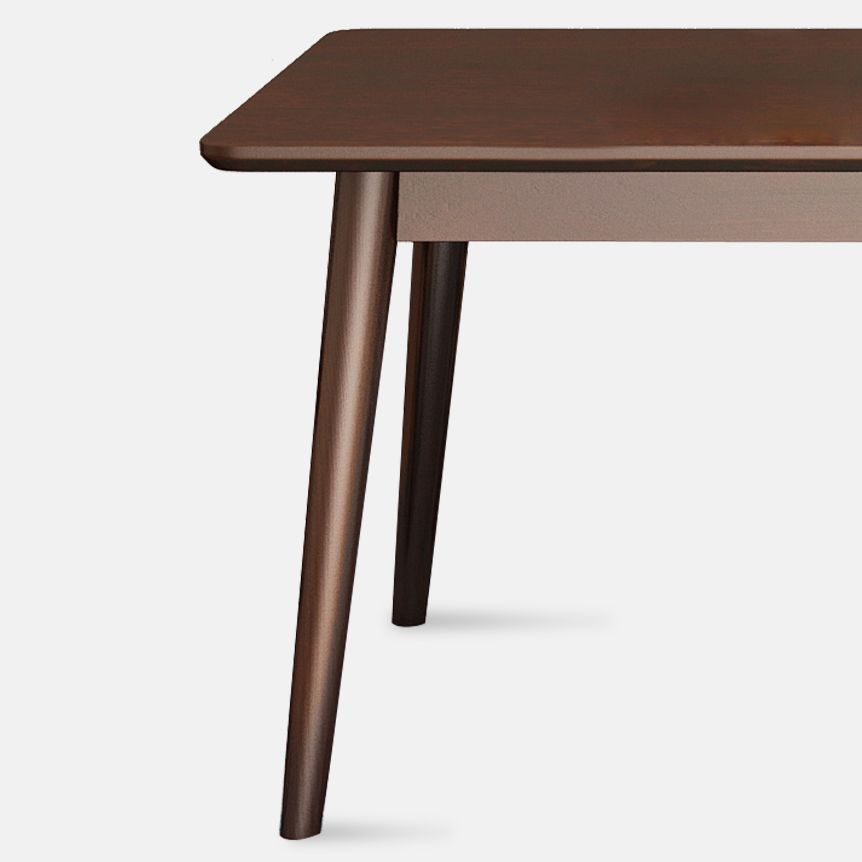 Minimalist Solid Wood Dining Set with Rubberwood Wood Dining Table and Chairs