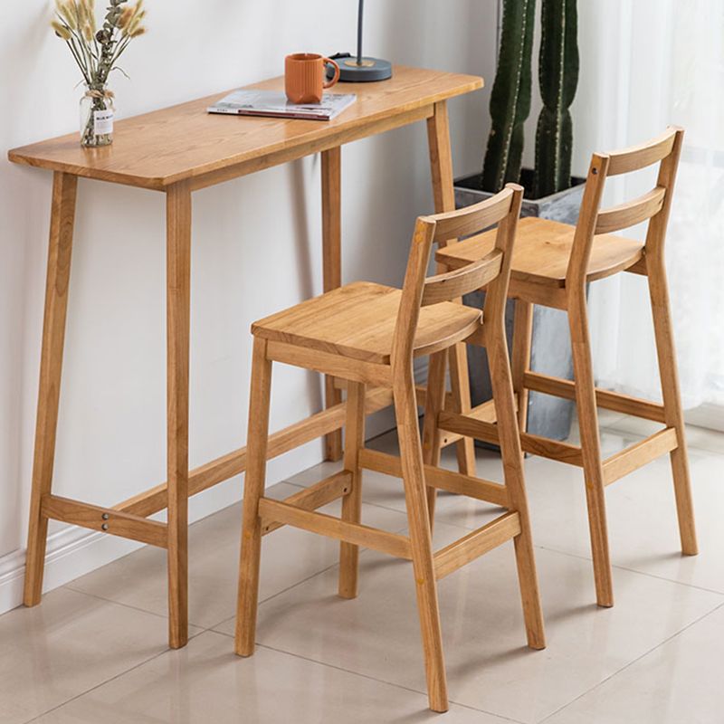 Modern Solid Wood Bar Table Rectangle Bar Table for Breakroom