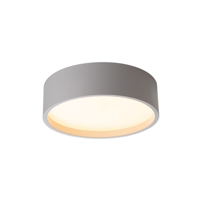 Round Shape LED Ceiling Lamp Modern Iron 1 Light Flush Mount for Balcony