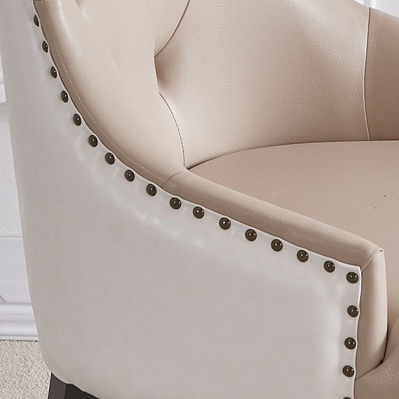 Silla de comedor de madera maciza de estilo victoriano, silla de comedor capitoné sin brazos para uso doméstico (juego de 2)